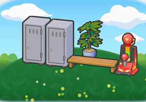 산뜻한 라커 룸