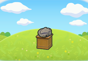 지느러미화석 전시대