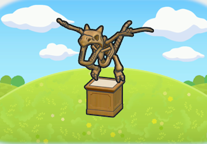 날개화석 전시대